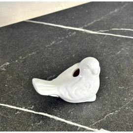 Passarinho Branco de Porcelana para Aromatizador de Varetas