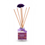 Difusor Aromático Mandarina e Sândalo 100ml c/ flor de madeira 