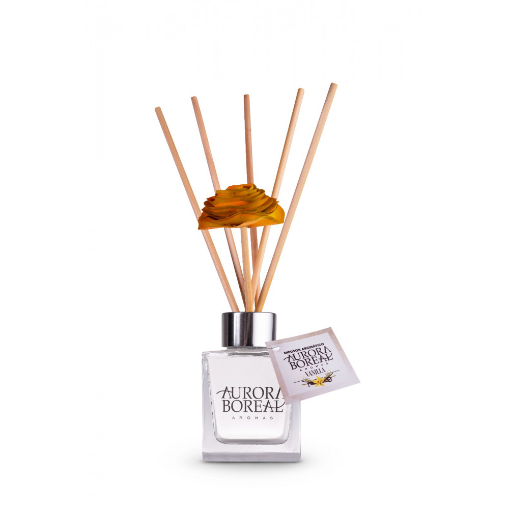 Difusor Aromático Vanilla 100ml com Flor de madeira